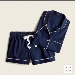 J. Crew navy blue pajama set